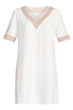 Maicazz Maicazz su24.40.818 jonique- jurk Jurk offwhite -d7