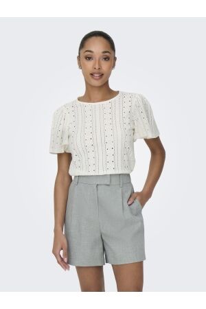 Only Only onlriverside s/s flaired top jrs 15312474 T-shirt Korte mouw cloud dancer