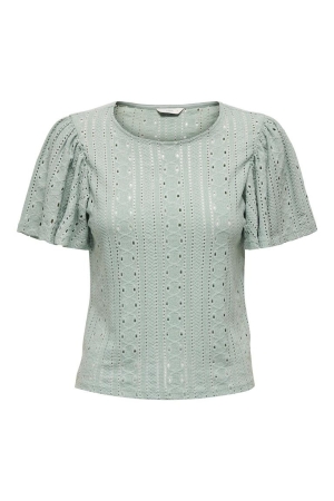 Only Only onlriverside s/s flaired top jrs 15312474 T-shirt Korte mouw jadeite
