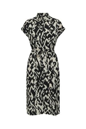 Only Only onlhannover s/s shirt dress noos wvn 15191953 Zomerjurkjes birch black graphic