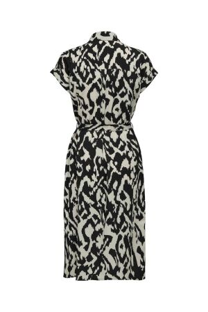 Only Only onlhannover s/s shirt dress noos wvn 15191953 Zomerjurkjes birch black graphic