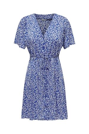 Only Only onlevida s/s short dress wvn noos 15237382 Zomerjurkjes nebulas blue hanna flower