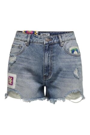 Only Only onlzuma hw rw crochet dnm short bj 15323732 Korte broeken medium blue denim