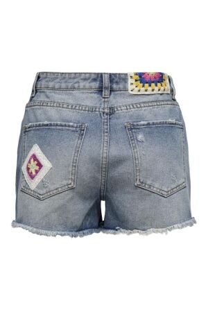 Only Only onlzuma hw rw crochet dnm short bj 15323732 Korte broeken medium blue denim