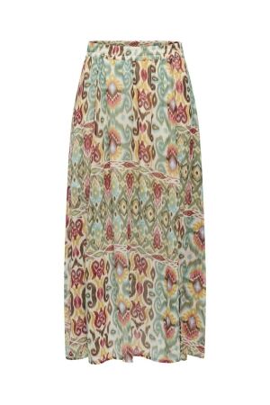 Only Only onlasta life slit ankel skirt ptm 15322915 oil green borders paradise
