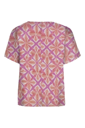 Only Only onlalma life vis s/s v-neck top aop 15273136 T-shirt Korte mouw sachet pink 559 marley