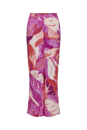 Only Only onlalma life vis palazzo pant aop 15264593 Broek coral rose 557 santorini palm