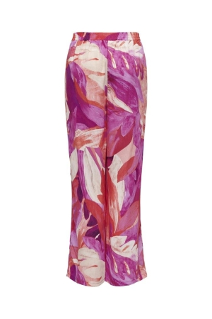 Only Only onlalma life vis palazzo pant aop 15264593 Broek coral rose 557 santorini palm