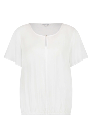Tramontana Tramontana c07-12-301 top fabric mix T-shirt Korte mouw 001000-white