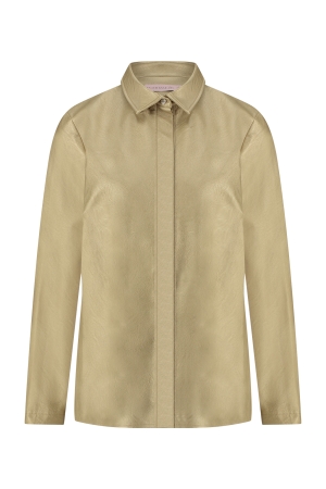 Studio Anneloes Studio Anneloes poppy faux leather shirt 09511 Blouse 0002 gold