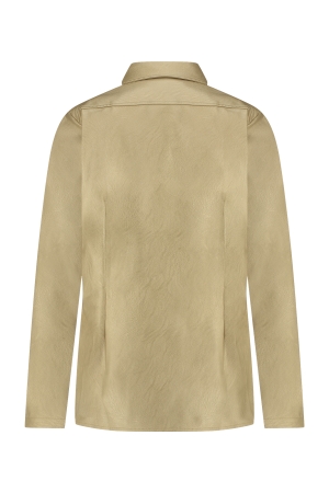 Studio Anneloes Studio Anneloes poppy faux leather shirt 09511 Blouse 0002 gold