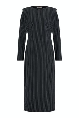 Studio Anneloes Studio Anneloes tammy pinstripe dress 09562 Jurk 9011 black/off white