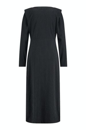 Studio Anneloes Studio Anneloes tammy pinstripe dress 09562 Jurk 9011 black/off white