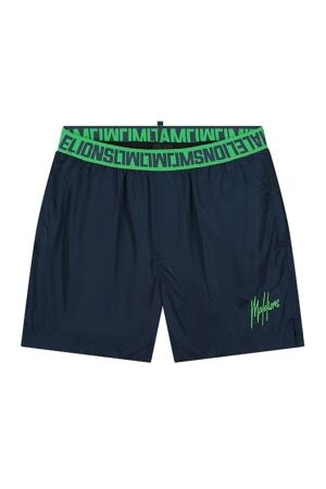 Malelions Malelions mm1-hs24-09 venetian swim shorts Zwembroek 310 navy/green