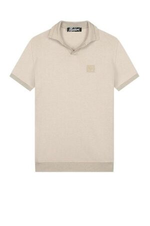 Malelions Malelions mm1-hs24-41 knitted signature patch polo Poloshirts 336 taupe