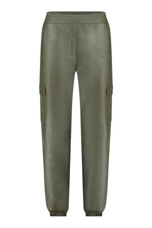 Studio Anneloes Studio Anneloes evi leather cargo trousers 09589 Cargobroeken 8000 earth