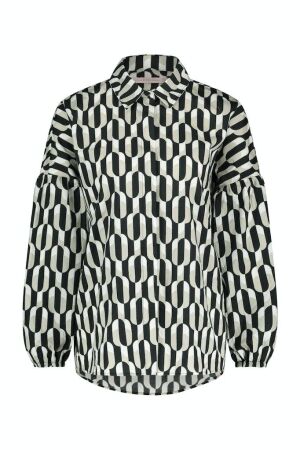 Studio Anneloes Studio Anneloes havana coffee beans blouse 09582 Blouse 9014 black/kit