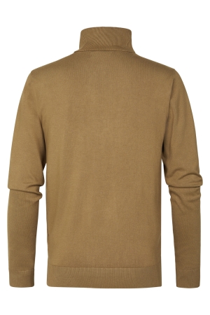 Petrol Petrol m-3040-kwc002 knitwear collar basic Trui 7140 oak