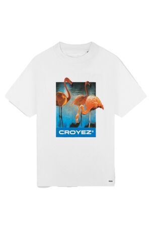 Croyez Homme Croyez Homme cr1-hs24-22 flamingo oasis t-shirt Print T-shirts 100 white