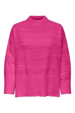 Only Only onlima ls loose struc highneck cc knt 15324514 Trui fuchsia purple