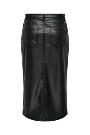 Only Only onlkiri hw lo slit faux lea skirt cc pnt 15324778 Broek black