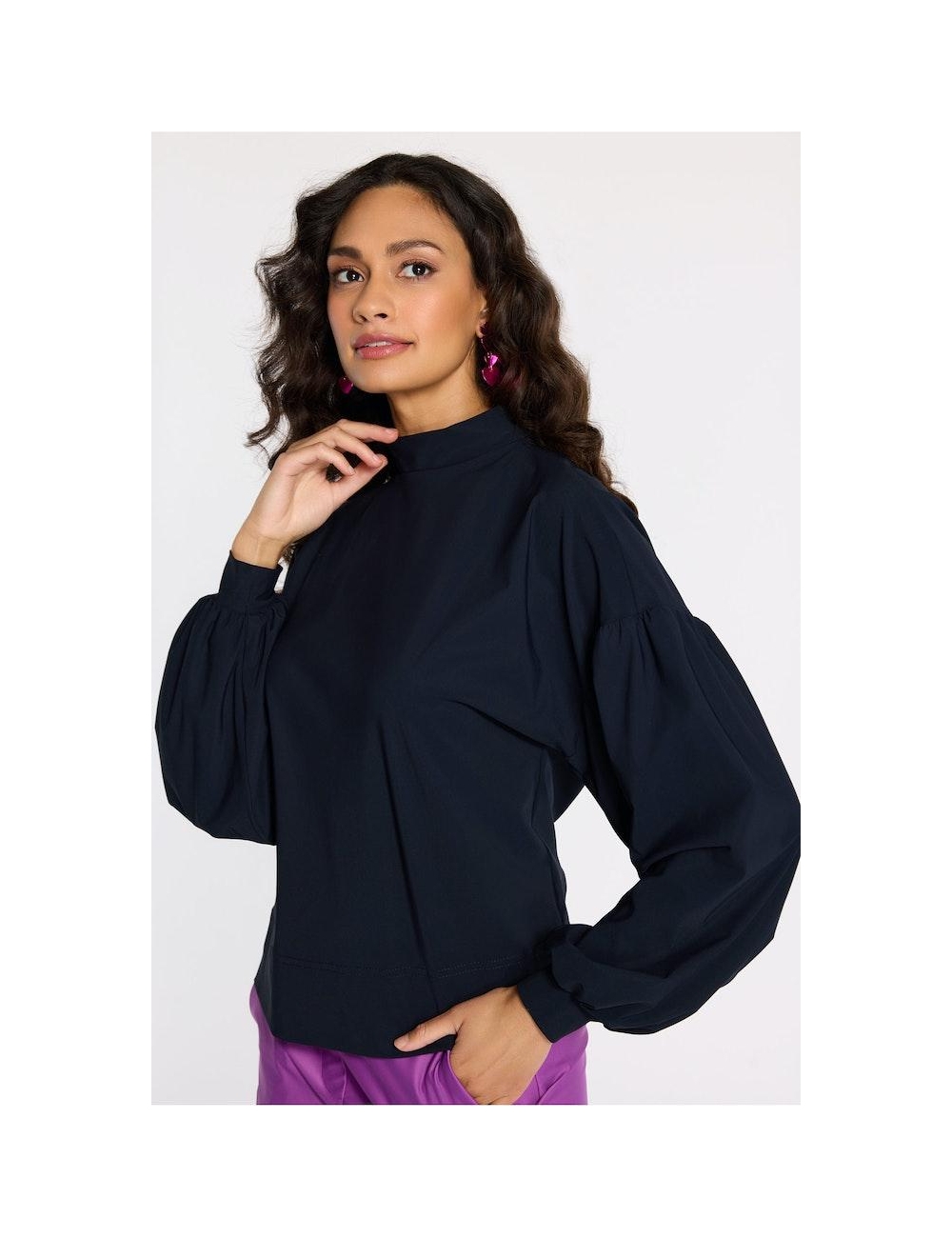 Studio Anneloes julot top 09705 T shirt Lange mouw 6900 dark blue Expresswear