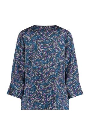 Studio Anneloes Studio Anneloes arletta satin brench top 09767 T-shirt Lange mouw 9997 multi color