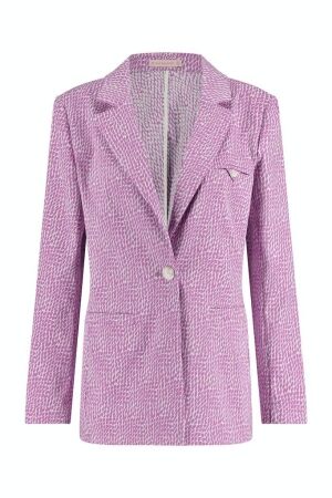 Studio Anneloes Studio Anneloes milos spots jacquard blazer 09801 Blazers 1149 offwhite/dark pink 1149 offwhite/dark pink