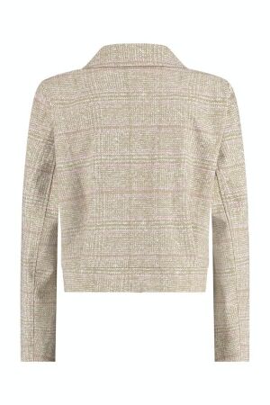 Studio Anneloes Studio Anneloes goldie bonded check jacket 09928 Jackets 1116 offwhite/clay