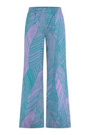 Studio Anneloes Studio Anneloes doro poplin trousers 09958 Broek 7346 smaragd/lila pink
