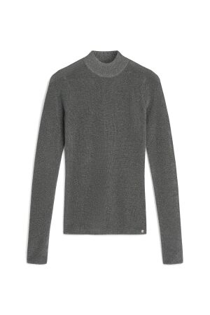 Josh V Josh V jip jv-2409-2101 T-shirt Lange mouw 564 graphite glitter