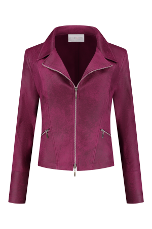 Helena Hart Helena Hart 7288 zipper biker Blazers framboos Framboos