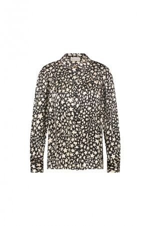 Fabienne Chapot Fabienne Chapot nina blouse clt-bls-20-aw24-0 Blouse 0067 black/creme brulee