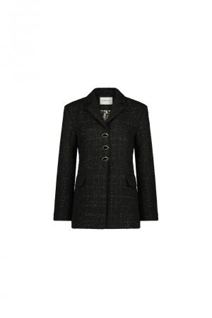 Fabienne Chapot Fabienne Chapot cher tweed blazer clt-bla-15-aw24-9 Blazers 9001 black