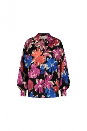 Fabienne Chapot Fabienne Chapot gabriel blouse clt-bls-39-aw24-0 Blouse 0089 black/bright blue