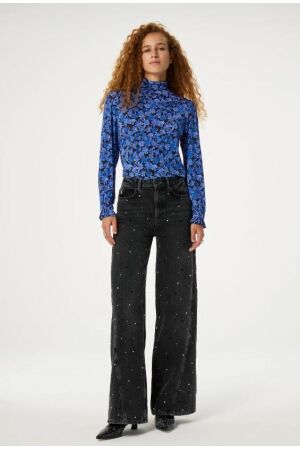 Fabienne Chapot Fabienne Chapot billy top clt-top-18-aw24-0 T-shirt Lange mouw 0115 black/bright blue
