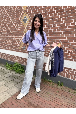 Soul Touch Soul Touch lisa blouse embr.3/4 Blouse lavender