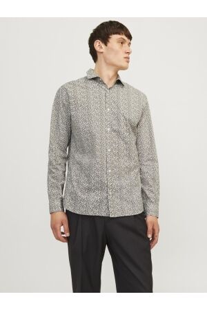 J&J Premium J&J Premium jprblablackpool stretch ls shirt sn 12260625 Overhemd cloud dancer slim fit