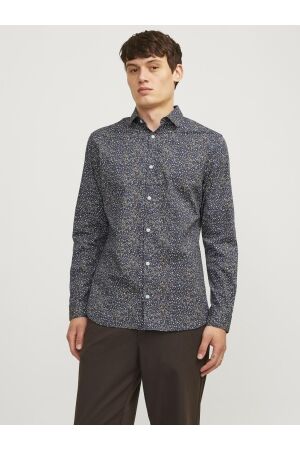 J&J Premium J&J Premium jprblablackpool stretch ls shirt sn 12260625 Overhemd night sky slim fit