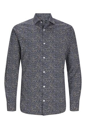 J&J Premium J&J Premium jprblablackpool stretch ls shirt sn 12260625 Overhemd night sky slim fit