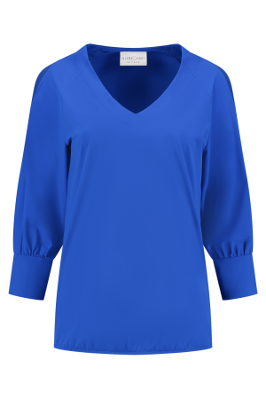 Helena Hart Helena Hart 7570 top hollie transfer T-shirt Lange mouw electric blue