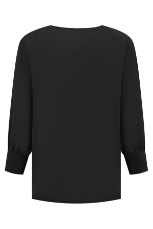 Helena Hart Helena Hart 7570 top hollie transfer T-shirt Lange mouw zwart
