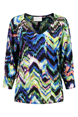 Helena Hart Helena Hart 7569flow top hollie print flow T-shirt Lange mouw multi