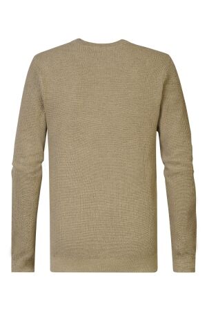 Petrol Petrol m-3040-kwr225 knitwear round neck basic Trui 7140 oak