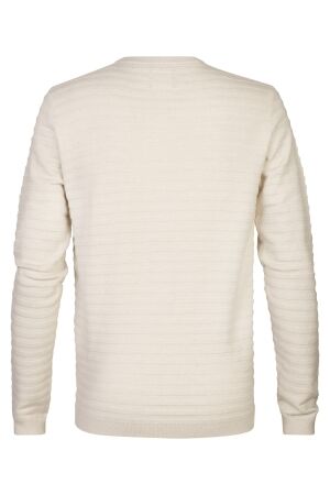 Petrol Petrol m-3040-kwr269 knitwear round neck basic Trui 7137 ecru