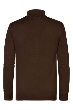 Petrol Petrol m-3040-kwc258 knitwear collar basic Trui 7138 espresso