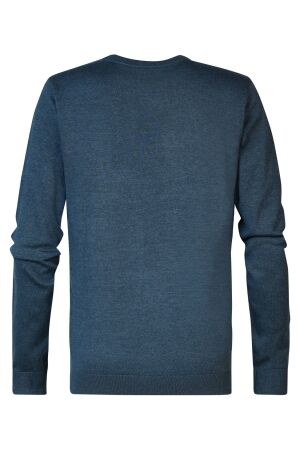 Petrol Petrol m-3040-kwr201 knitwear round neck basic Trui 5185 midnight blue