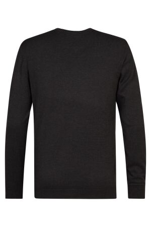 Petrol Petrol m-3040-kwv200 knitwear v-neck basic Trui 9091 dark black