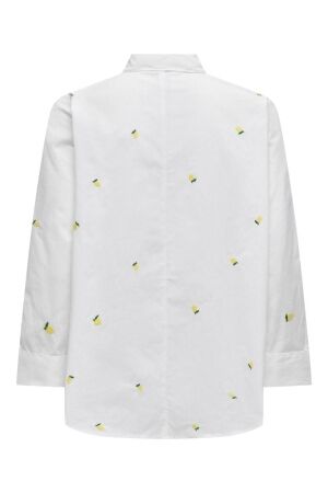 Only Only onlnew lina grace ls emb shirt noos wvn 15283743 Blouse bright white lemon