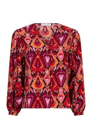 Lofty Manner Lofty Manner blouse livie pi01 Blouse 787 heart ikat print